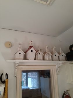 Large and Small Unpainted and Hand Painted Birdhouses