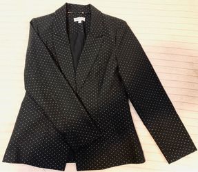 Vintage Y2K Nanette Lepore Runway Piece S/S 2013 Black Printed Women's Blazer Jacket