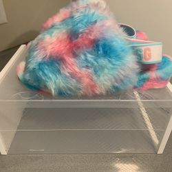 UGG Fluff Yeah Pride Slide Slipper Size 12