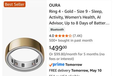 OURA ring in gold size 9 100% authentic