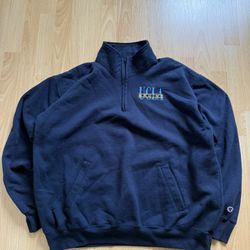 Vintage Champion Eco Fleece UCLA Bruins Quarter Zip Size XXL