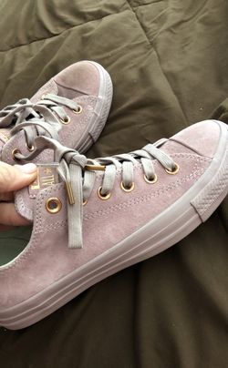 Pink and gold converse - never worn outside