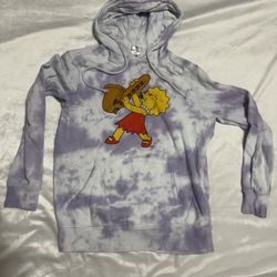 New Xs Simpsons Lisa hoodie pullover sweater jacket vintage t shirt retro y2k