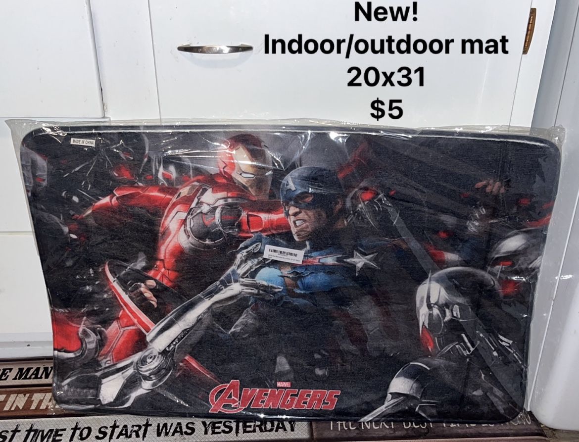 New! Marvel Character Indoor/outdoor Mats