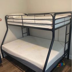 Modern Bunk Bed Frame Twin over Full