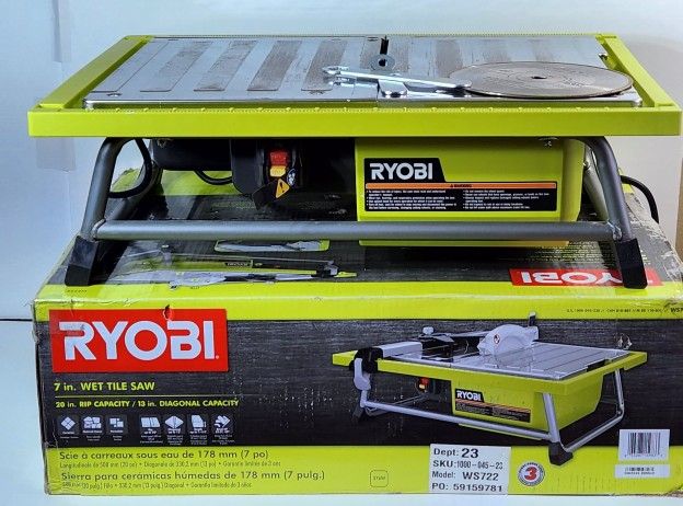 Ryobi ZRWS722 7 in. Portable Wet Tile Saw 1159