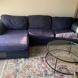 Navy blue sleeper Sofa For Sale 