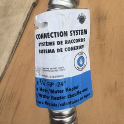 Shark bite, stainless steel water heater connector