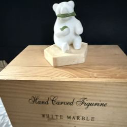 Hand Carved Miniature Bear with Fish