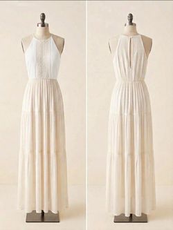 Ivory Lace Halter Maxi Dress