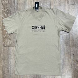 Supreme Paris Khaki Tee Shirt