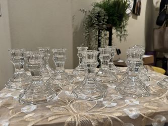 Glass Candleholders (Set of 12)