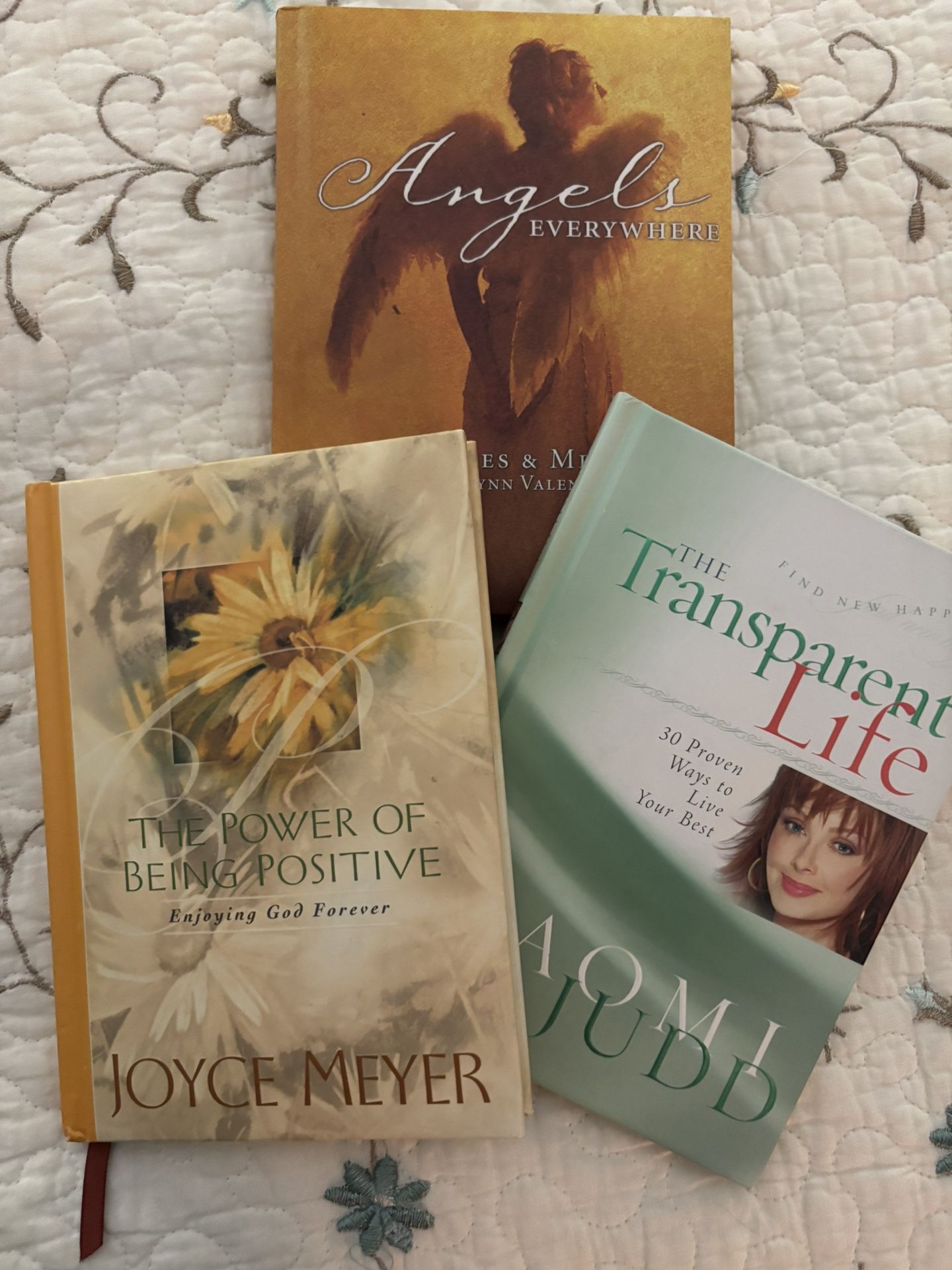 SALE Angels Everywhere , The Power Of Being Positive, And The Transparent Life Three Hardcover Books Purchase 4 Books From My List $1.00 Each