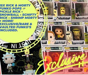 🔥 Rick and Morty Funko Pop Lot of 15|| Rare (VAULTED) & Exclusive Figures-Brand New Condition!