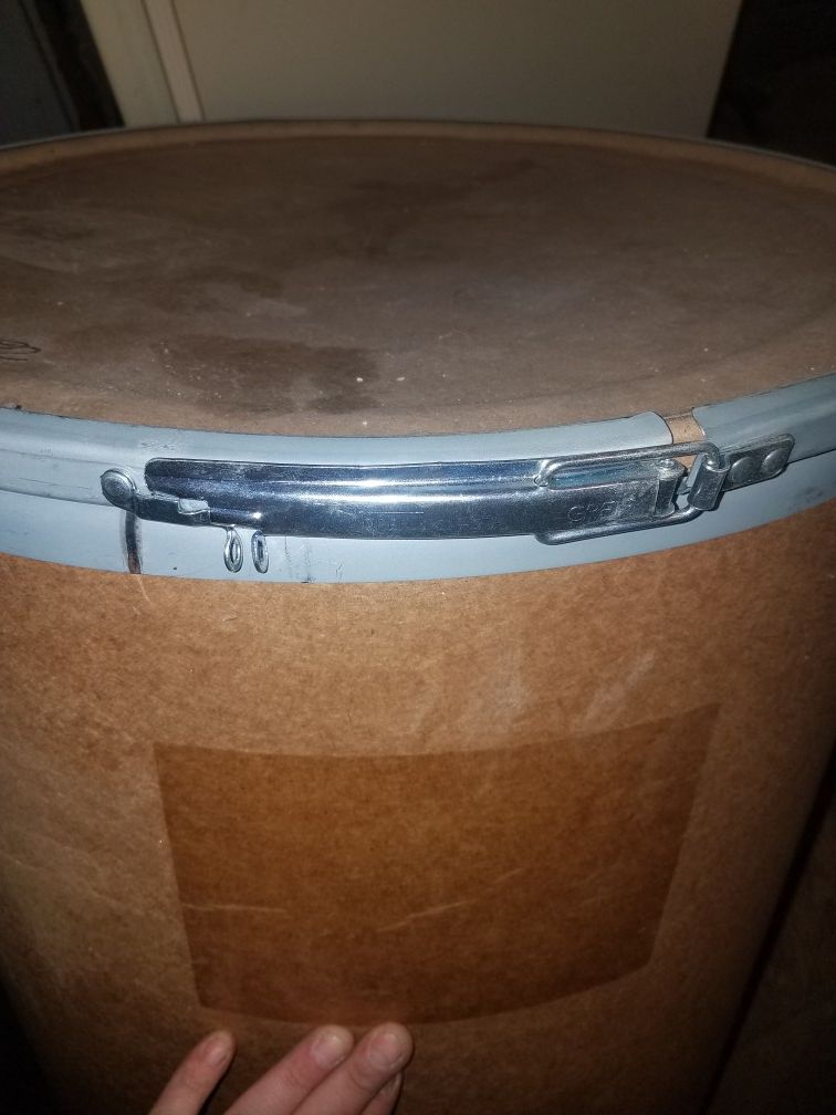 55 gallon Dry or Solid fiber drum with lever lock rim.