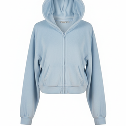 Light blue 🩵, Short hoodie- Long sleeve - pockets.