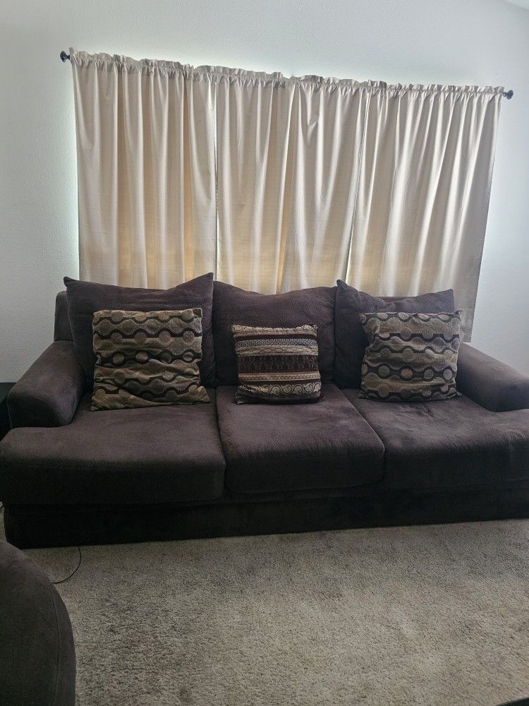 Deep Couch and matching Circular Love Seat