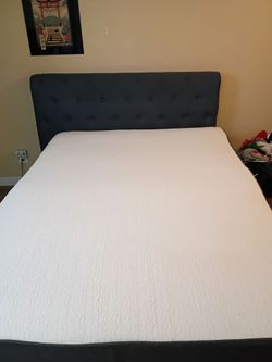Full size bed frame and mattress