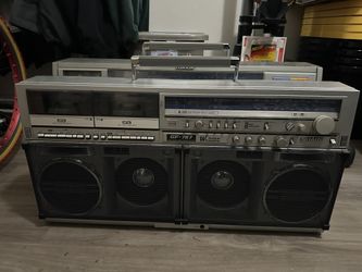 Old School 1982' Sharp 767 Ghettoblaster Works Perfect In Mint Condition