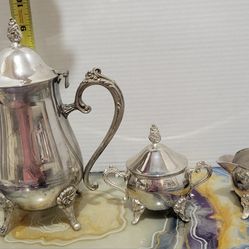 Silver plated tea set check out my other listings for platters