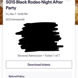 5015 Rodeo after party. Jagged Edge and Keith Sweat. Tickets selling for $150. Selling 1 Ticket for $100