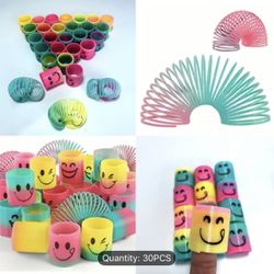 30-Pack Fun Face Mini Colorful Slinky Party Favors