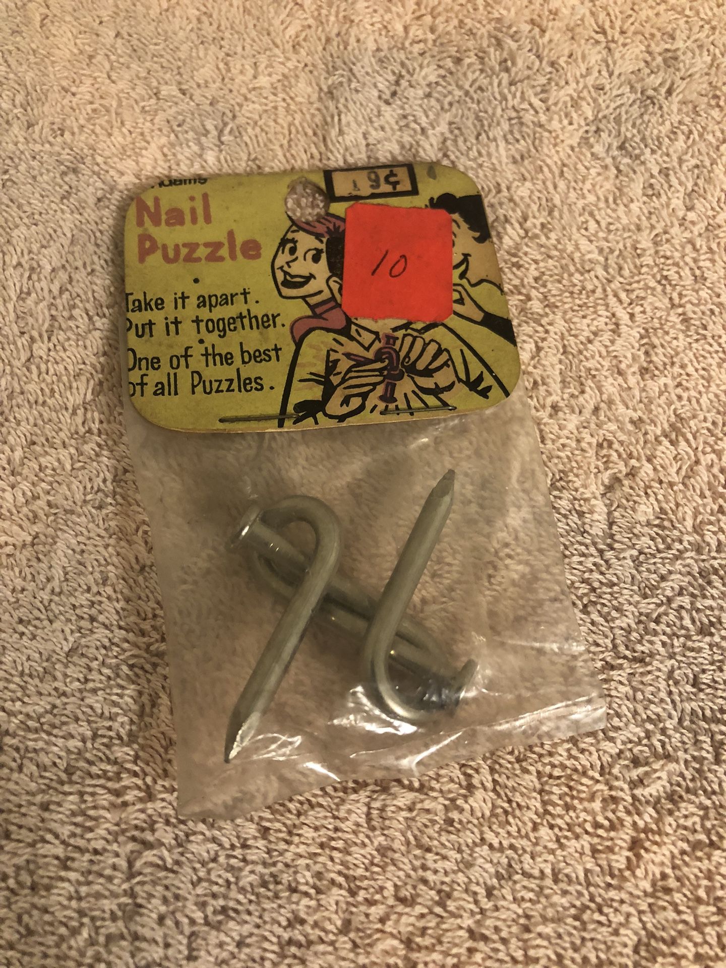 Vintage S.S. Adams Company Nail Puzzle #P-8110 New Old Stock