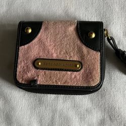 Juicy Couture Pink Velvet Zip Around Wallet 