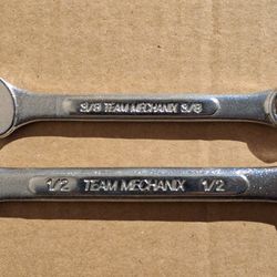 Team Mechanix Combination Wrenches 3/8" And 1/2"