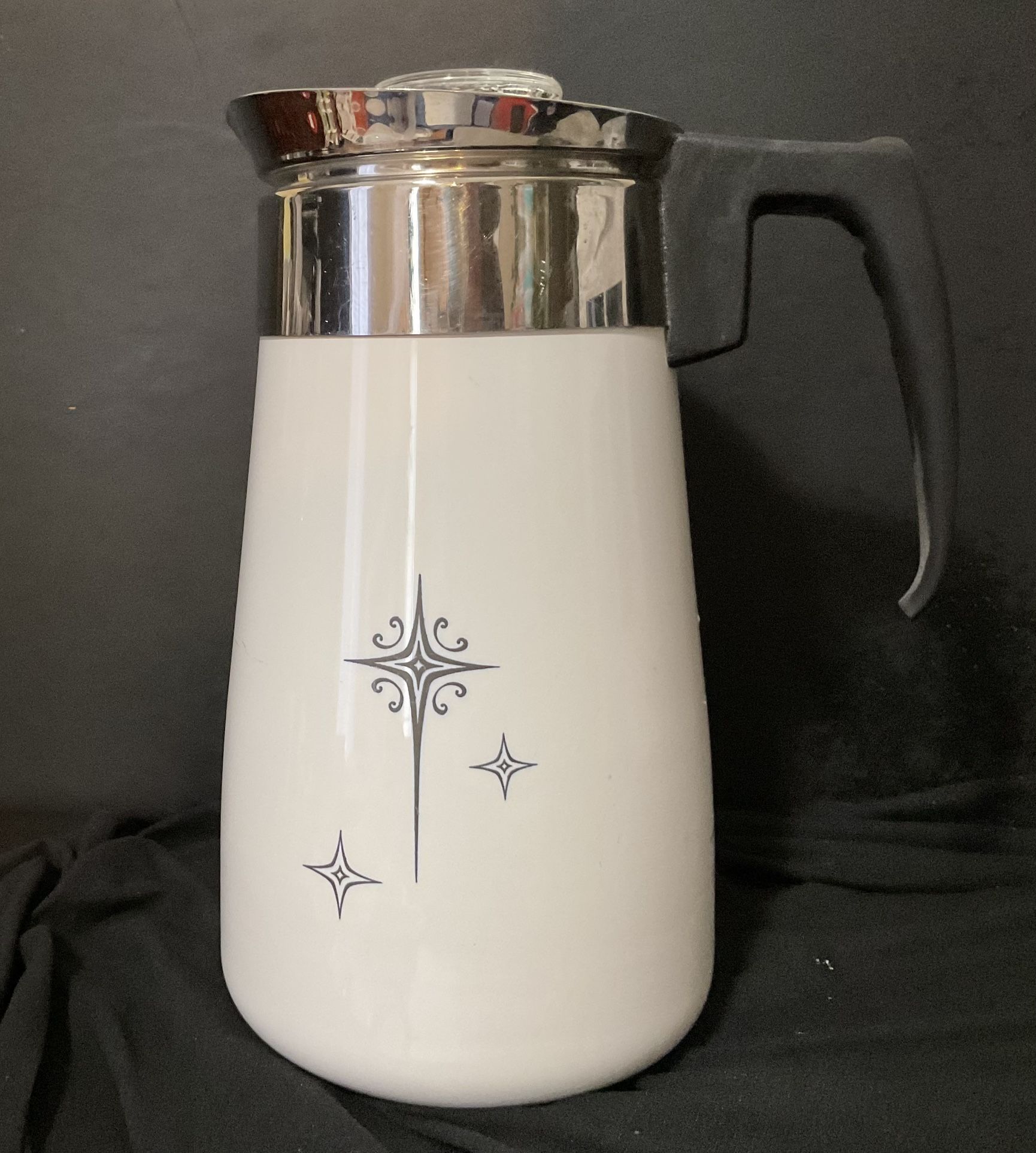 Vintage CorningWare Black Starburst Cup Coffee maker