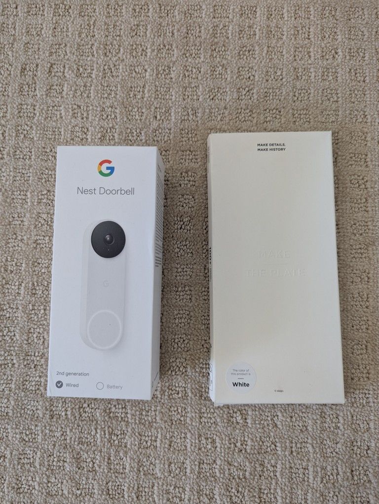 Brand-new 2nd Generation Google Nest Doorbell (Wired) and Cover Plate