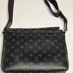 Louis Vuitton District Shoulder Bag Monogram Eclipse Canvas PM Black Men