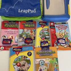 Leap Frog 30056 LeapPad Plus Writing W/ Case & 6 Learning Books  With Cartridges 2003