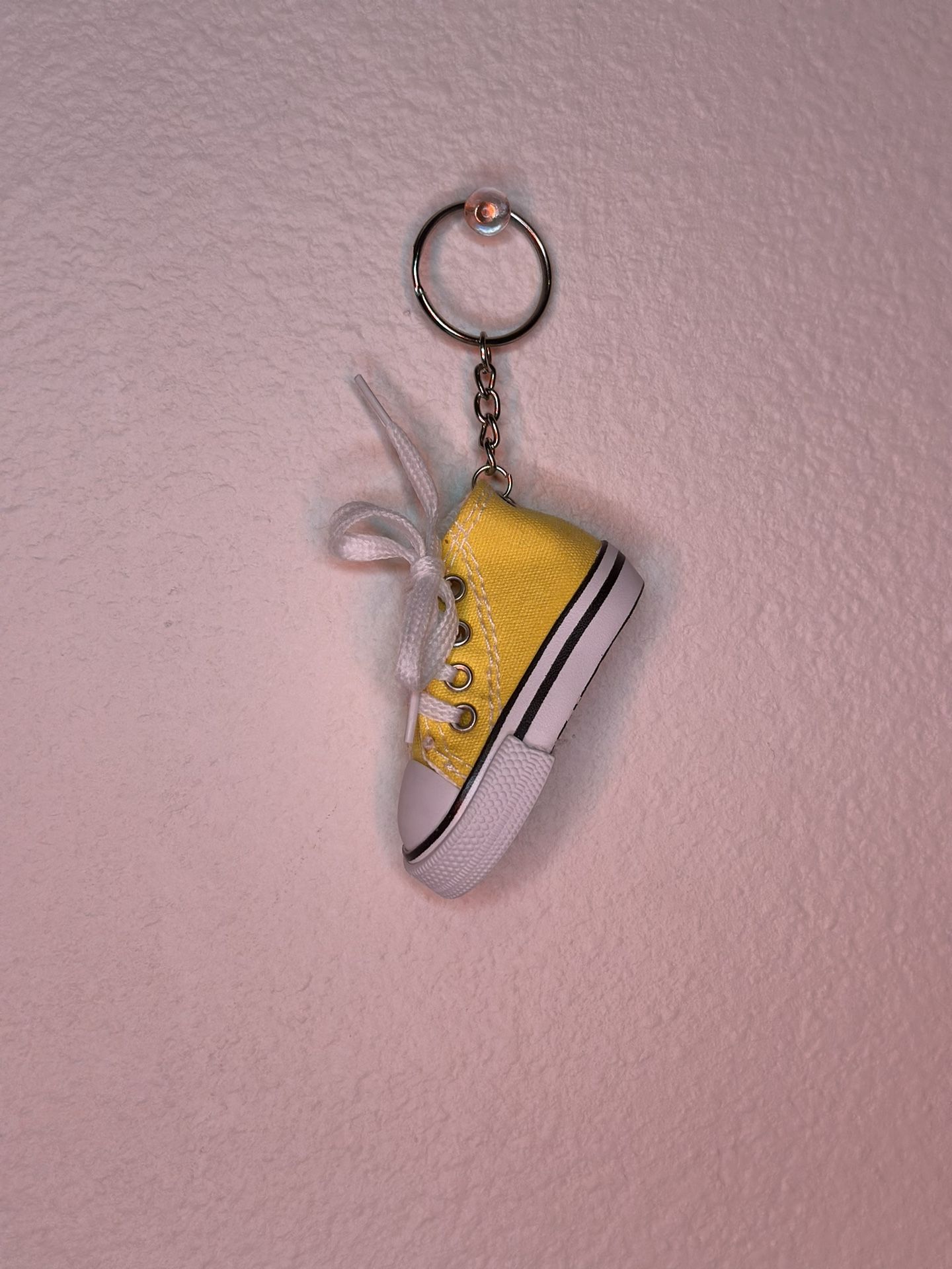 New yellow converse keychain