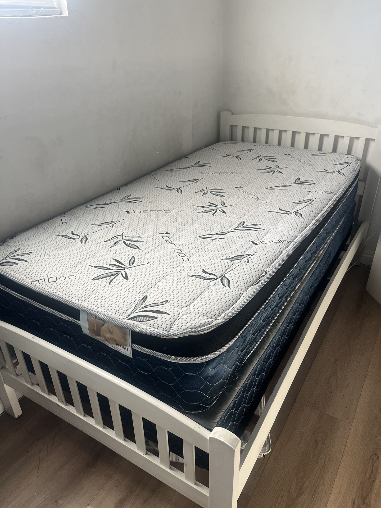 Twin White Bed Frame
