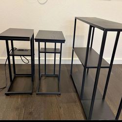 Black Tables And Shelf