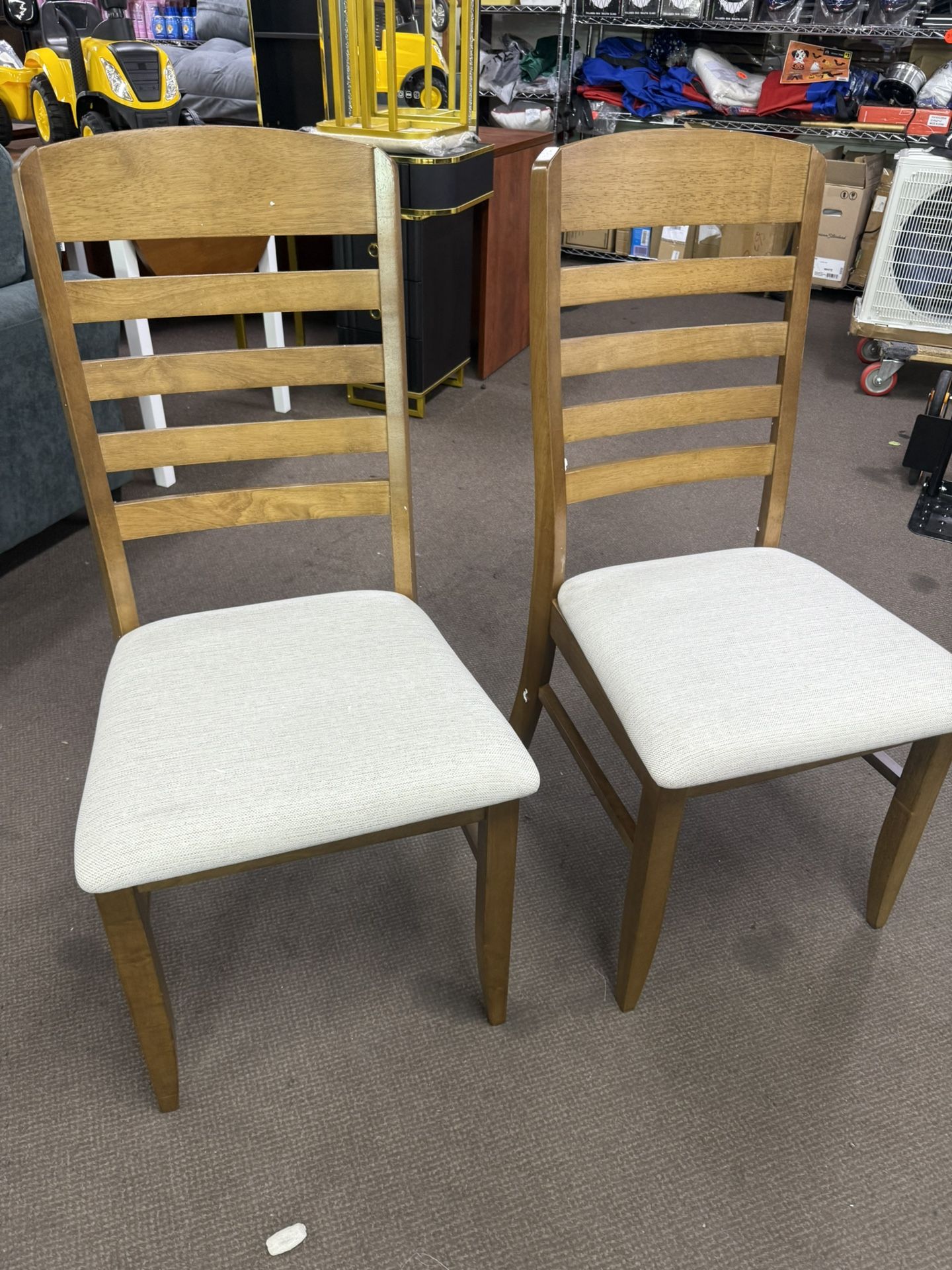 Set of 2 wooden dining chairs