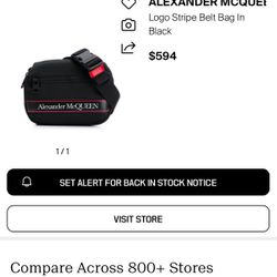 Alexander Mcqueen Black Urban Belt Bag (open for offers)