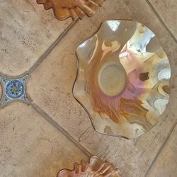 Marigold Carnival Glass Bowls 3