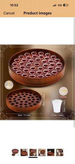  1 Pcs Wood Shots Tray 