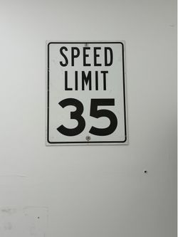 Speed limit sign