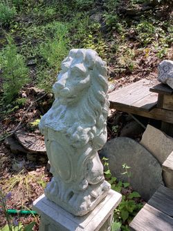 Concrete Lion Garden Statue