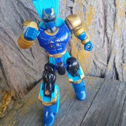 Navy Thunder Triple Zord Mighty Morphin Power Ranger Blue 8" Bandai 2002