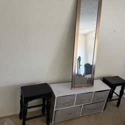 mirror chair storage organizer