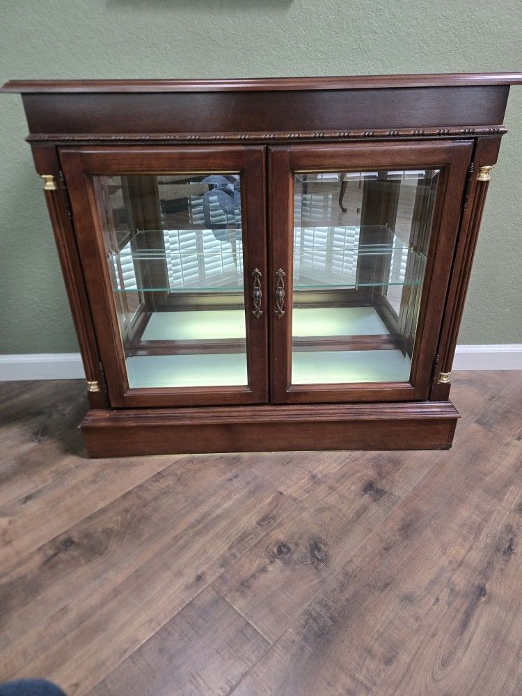 Wood Curio Cabinet Display Case
