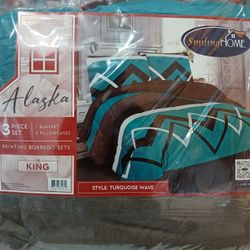 King size  3 piece borrego Set