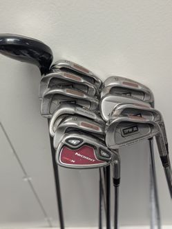 Mixed Golf Clubs Set - Pinseeker TPW III, Nickent 3DX, Cougar & Driver