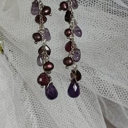 Earrings With Multi gemstones 