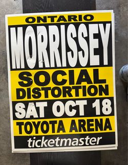 MORRISSEY / SOCIAL DISTORTION CONCERT PROMOTIONAL POSTER 2025