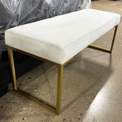 New Modern Velvet Upholstered Bench Seating